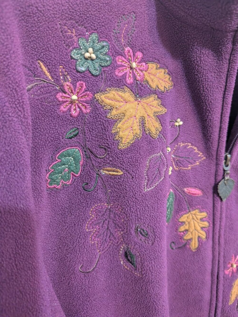 Vintage Northern Reflections Grannycore Plum Fleece Jacket 2XL